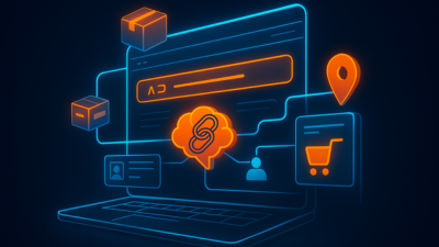 Ilustración 3D isométrica de un portátil con interfaz de tienda online