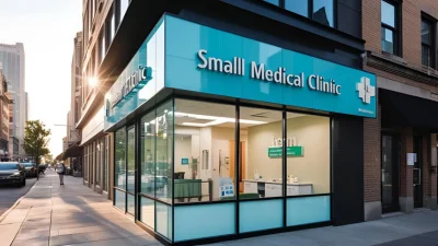 Fachada de clínica médica moderna en la Comunidad de Madrid